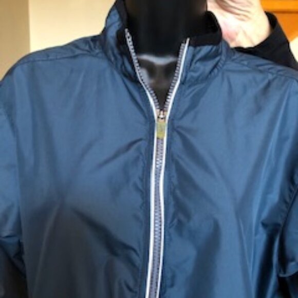 Nike Running Vintage Athletic 1/2 Zip Windbreaker Jacket Teal Green + Grey Sz M - Picture 2 of 5